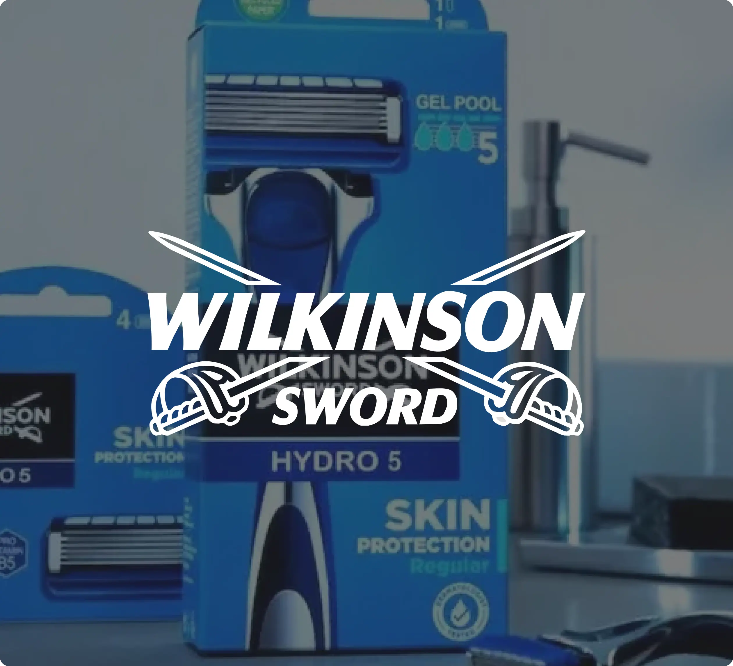 Wilkinson Sword Hydro 5-Rasiererpackung. Darüber steht das Logo.