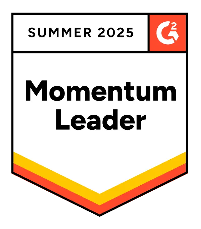 Badge G2 Momentum Leader Summer 2025