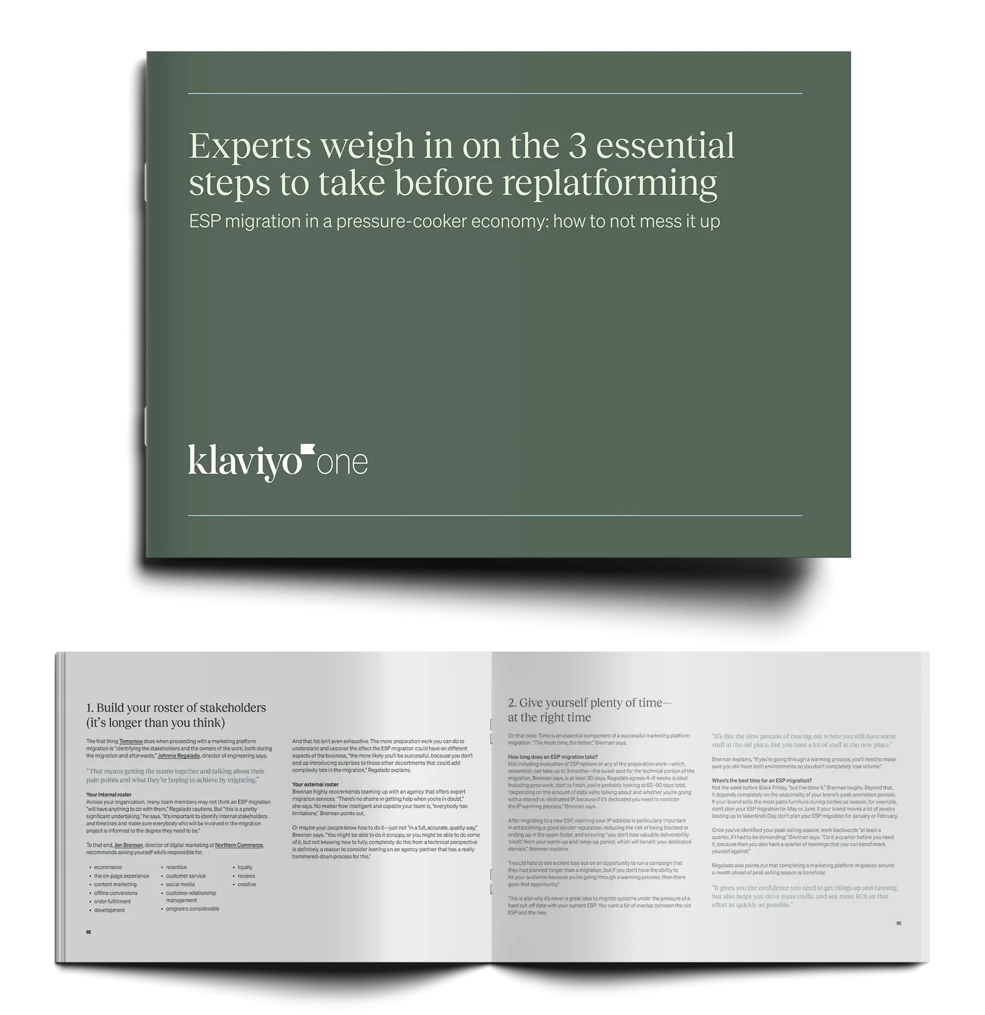 title page for the 3 essential steps for replatforming PDF and an inside look at the coverlet