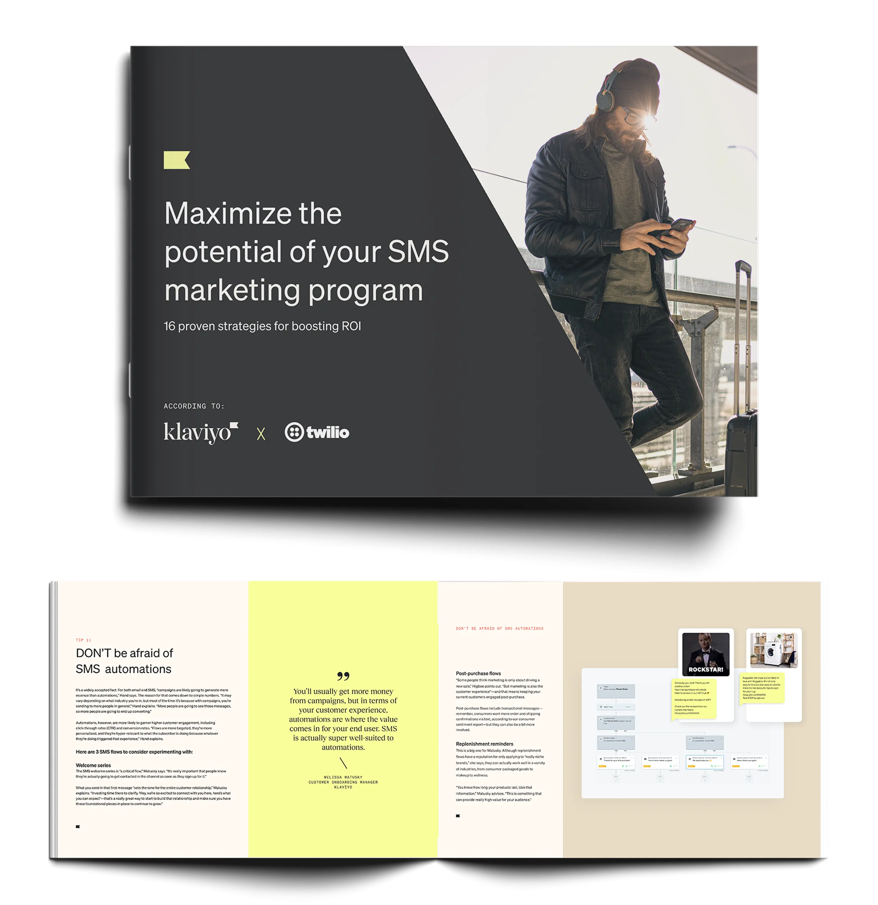 header title page of the sms playbook with images from inside the deck