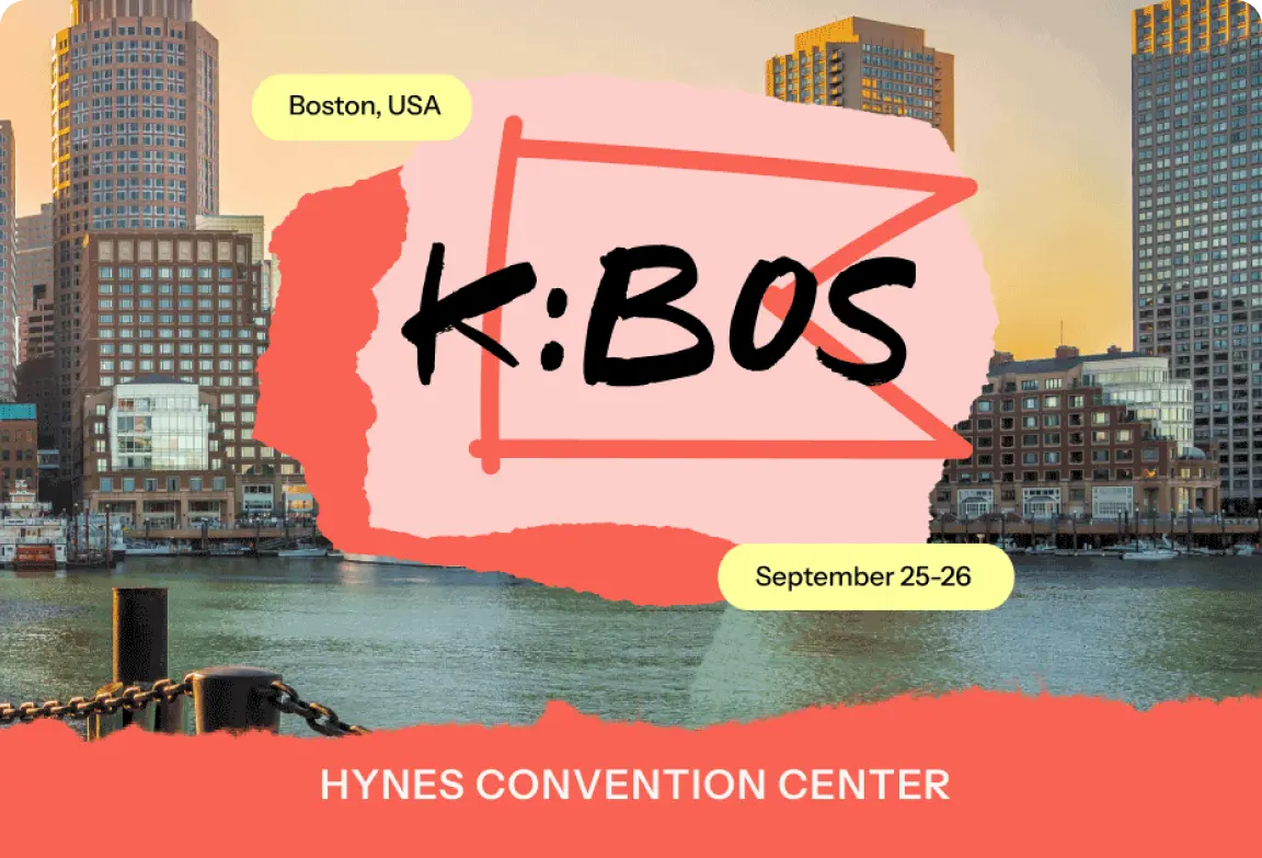 K:BOS event at Hynes Convention Center, Boston, USA, on September 25-26. City skyline and waterfront in the background.